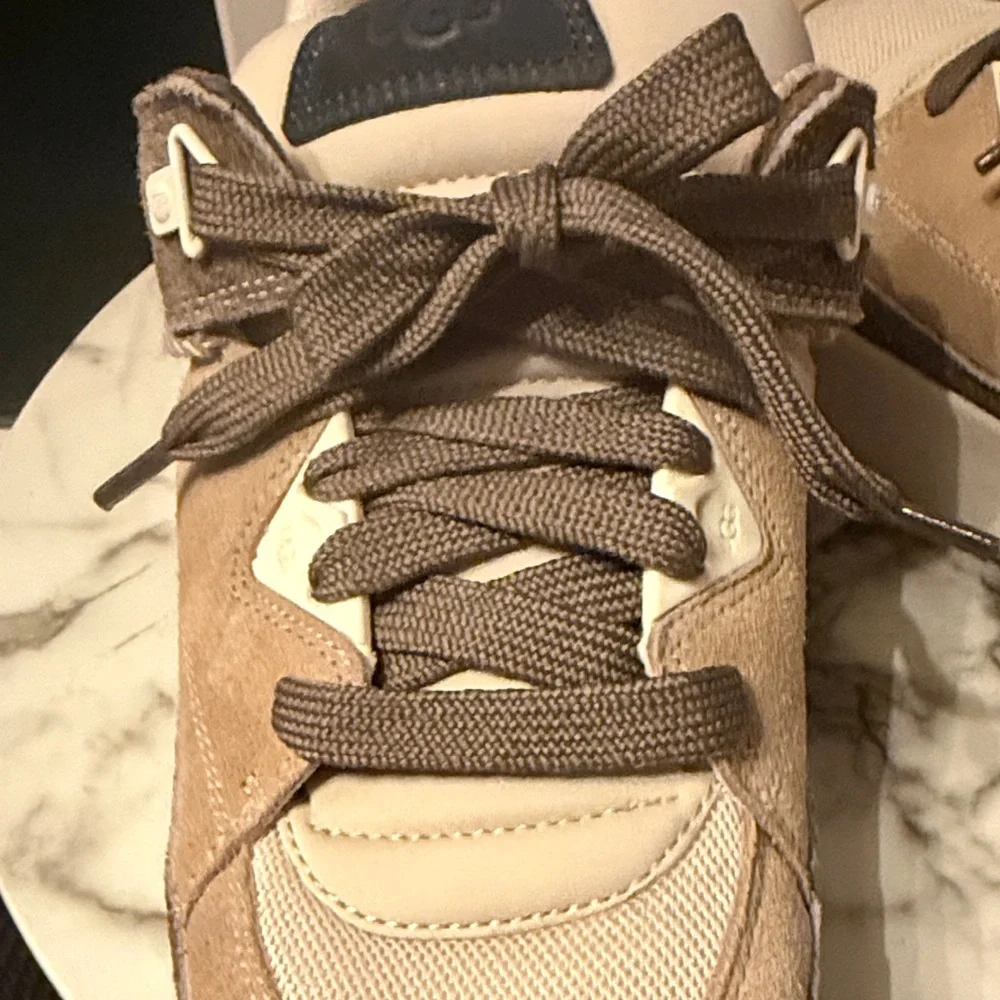 UGG Two-Tone Tan and Navy Suede Sneakers - Picture 4 of 4